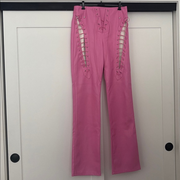 I.AM.GIA Pink Lace-Up Pants - Picture 3 of 12